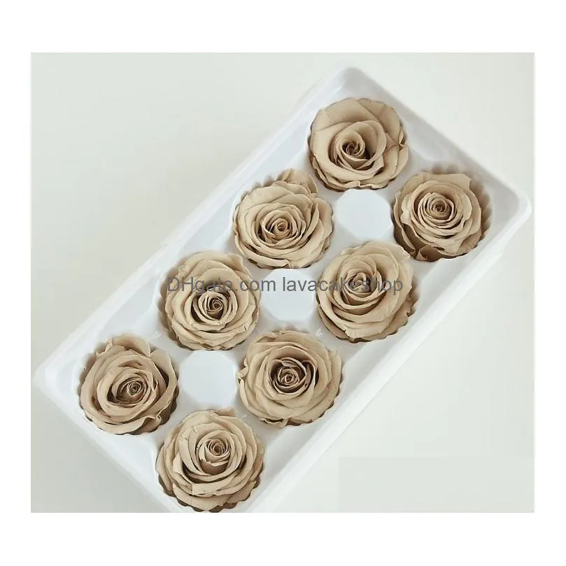 rose gift box eternal flower 8pcs/box handmade preserved forever for her onvalentines day mothers birthday