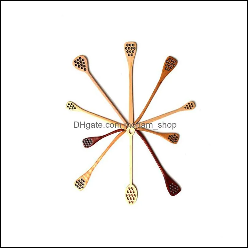woodiness stirring spoon long handle manual eco friendly coffee spoons pattern selling with high quality 2xc j1