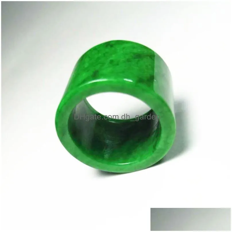 cluster rings natural green jadeite ring mens women genuine burma emerald jades stone jewelry accessories for male gifts