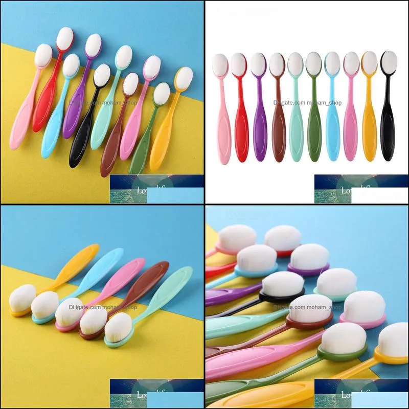 10pcs colorful ink brush smooth blending brushes drawing painting flat brushes kit for diy scrapbooking cards making ink tools