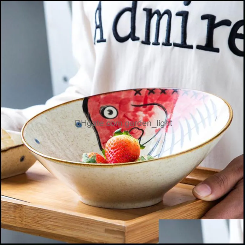 bowls creative japanese style hat bowl big noodle breakfast household personality tableware beef ramen c