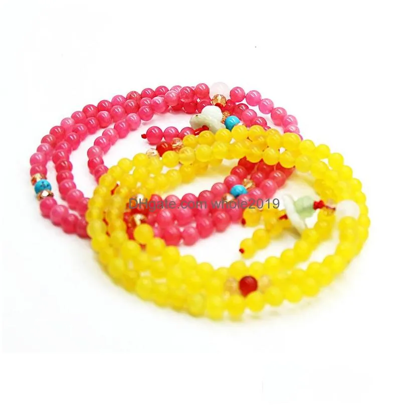 wholesale rosary bracelet buddhist 108 beads 6mm natural stone religious meditation tibetan prayer bracelets and necklace