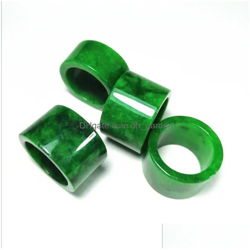 cluster rings natural green jadeite ring mens women genuine burma emerald jades stone jewelry accessories for male gifts
