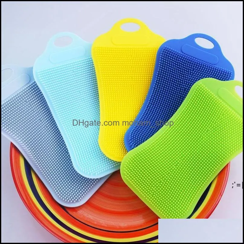 silicone sponge dish sponges dishes washing double sided brushes kitchen gadgets brush accessories paa10216