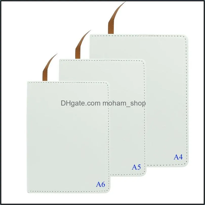 sublimation blank journal wholesale plain white notepad for heat transfer printing notebook a5 a6 size can be mixed pae13541