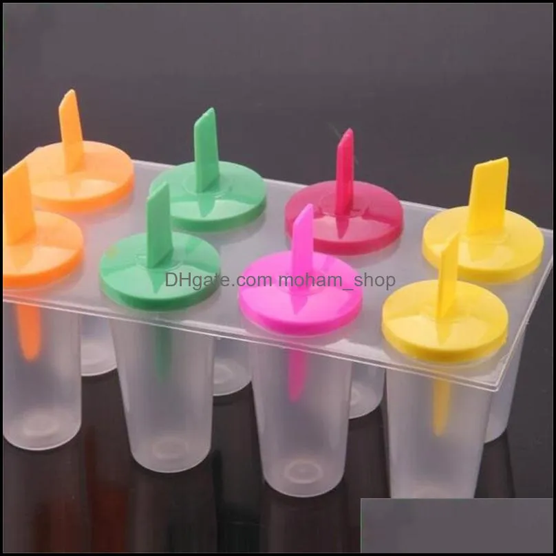 popsicle tool ice cream refrigerator 8 ice lolly moulds pp diy yogur tice rectangle transparent tubs summer accessorie arrival 2 8qya