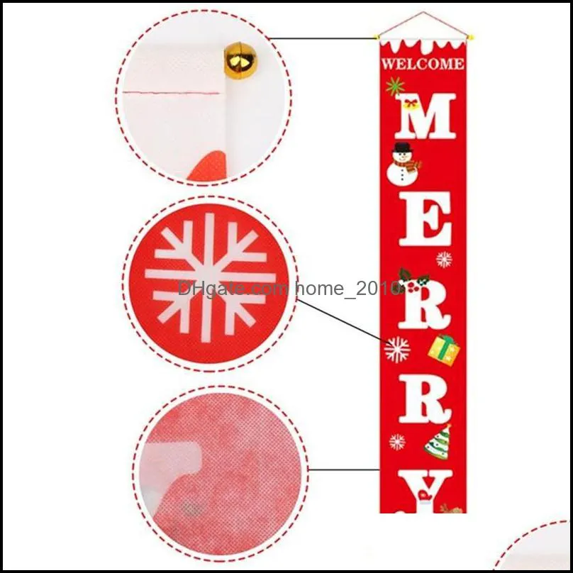 festival banner christmas door hanging couplet xmas party christmas decoration home door gate welcome xmas hanging signs