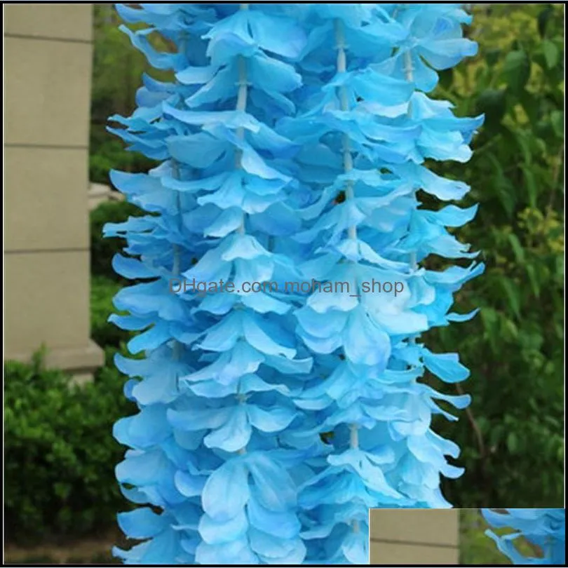 artificial flowers string wedding party decorations orchid rattan home indoor decor multi color flower strings fashion 1 8lt g1