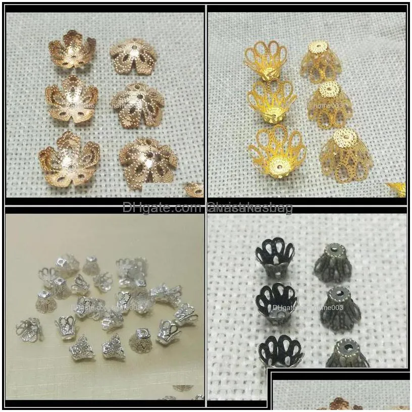 beads arts crafts gifts home garden gardentassels ends caps crimp end spacer pearl connector flower leaf filigree hollow earrings