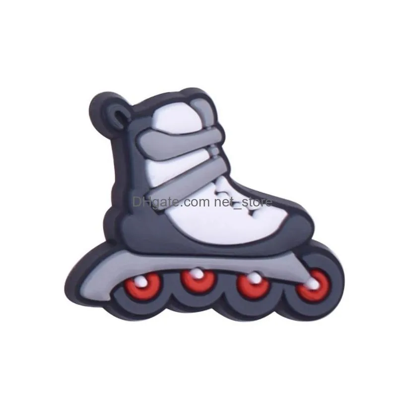 custom sport style pvc shoe charms pvc shoecharms buckle soft rubber jibbitz for croc shoes