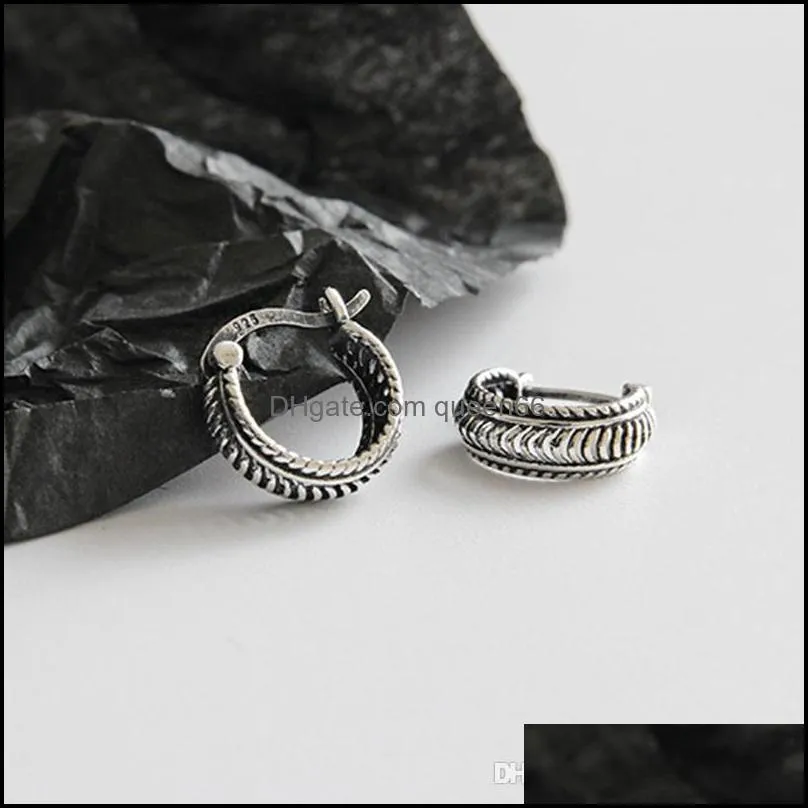 korean ethnic hoop earrings for ladies vintage do the old twisted 100 925 sterling silver earring fine jewelry yme326