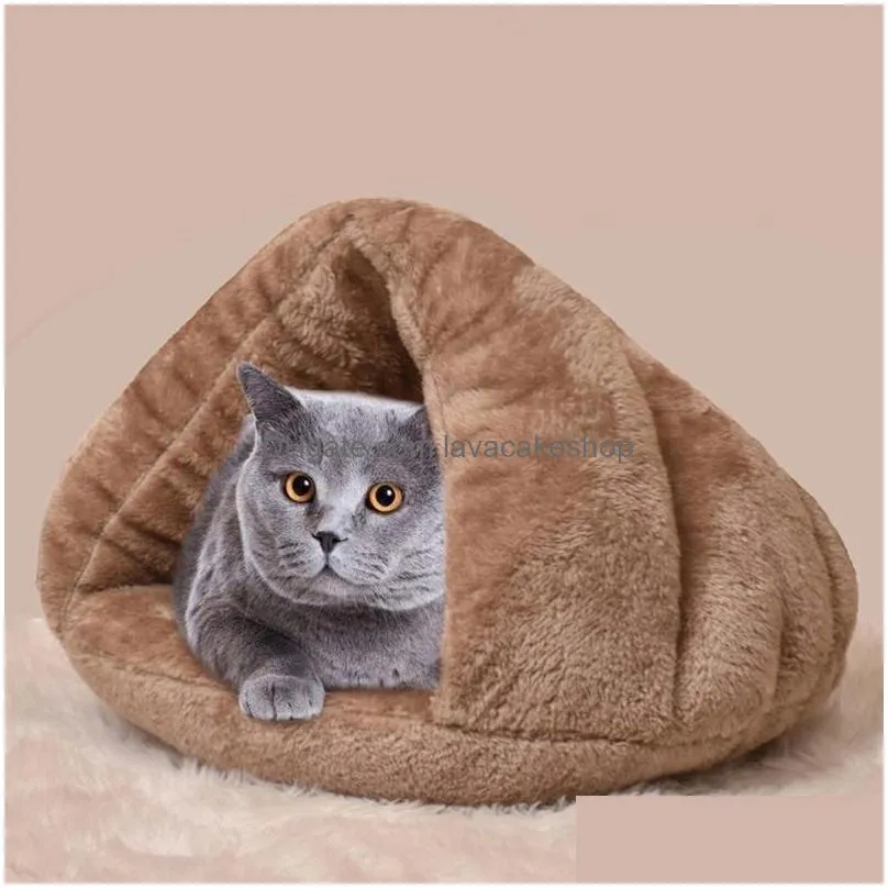  color cute soft warm cat cave bed fleece house cat sleeping bag dog bed mat kitten house cushion nest pet products for puppy