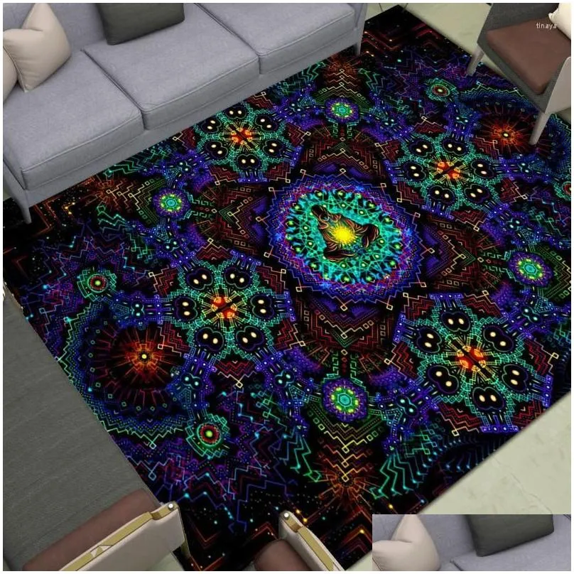 carpets 7 star wheel area rugs large buddha statue floor mat home living room bedroom decoration carpet meditation yoga doormat