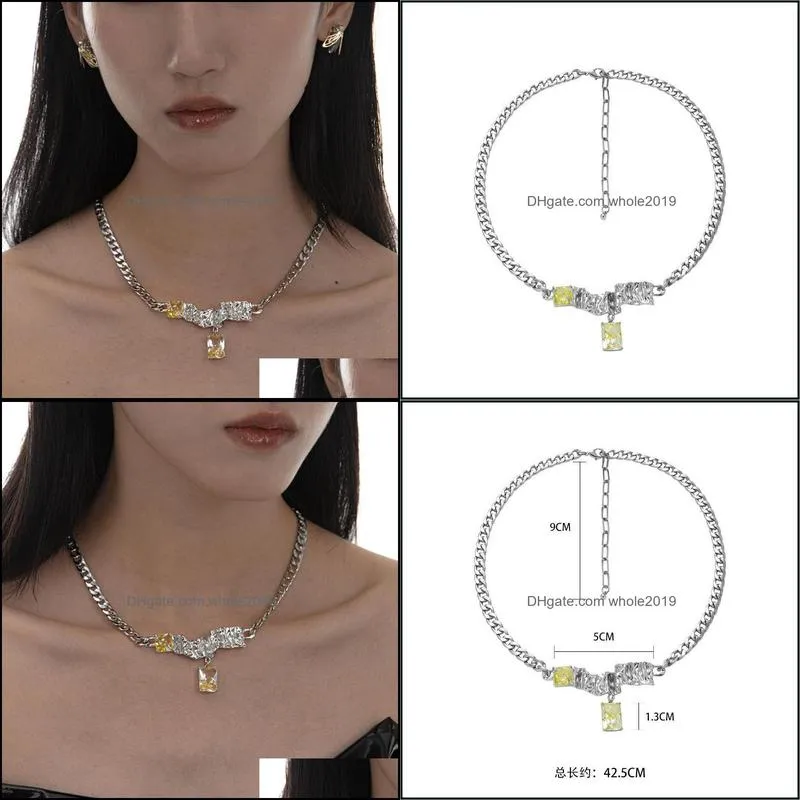 chains timeless wonder zirconia geo lava choker necklaces for women jewelry korean goth collar kpop trendy personalized top 3236chains