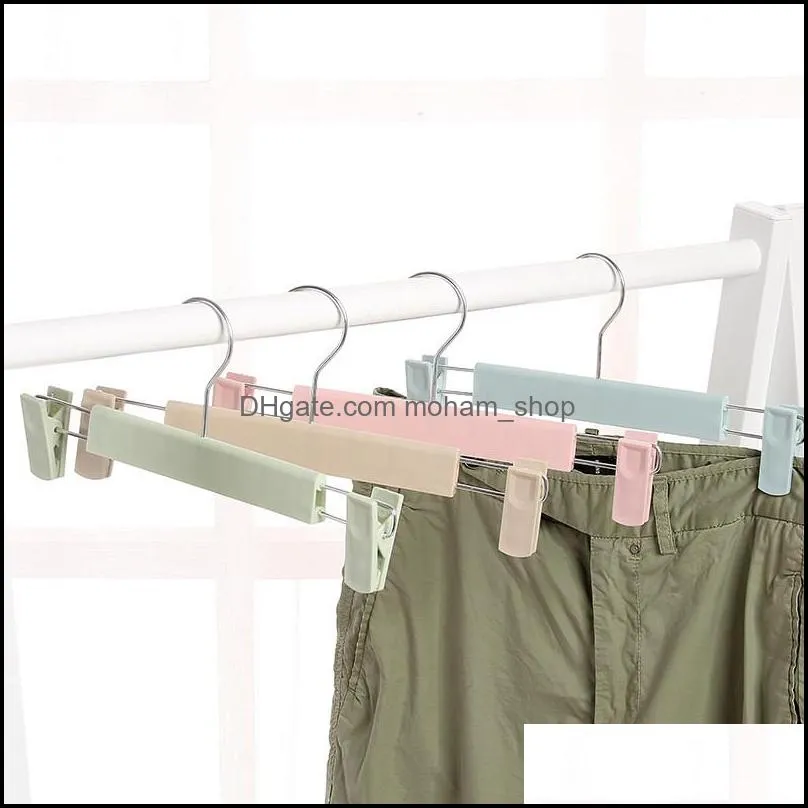 clothes hanger racks portable plastic display hangers windproof pants coats hanger adult clothing organizer with retractable pants