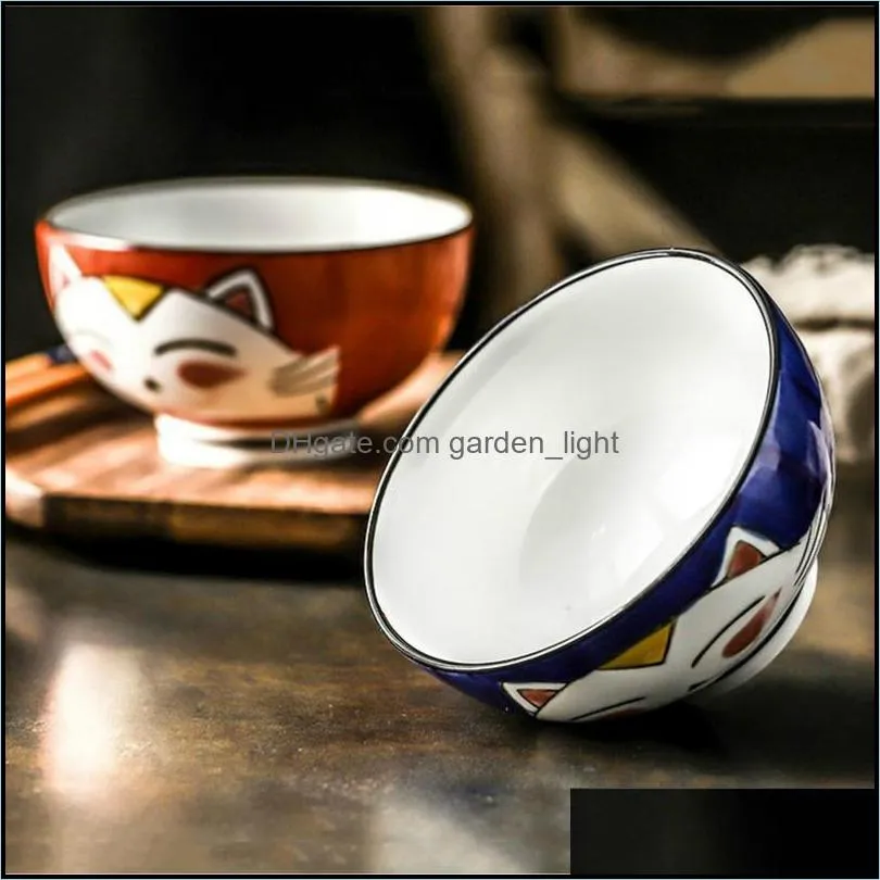 4.2inches hand painted 200ml modern style home ceramic for noodles soup bowls small rice bowl china porcelain g205