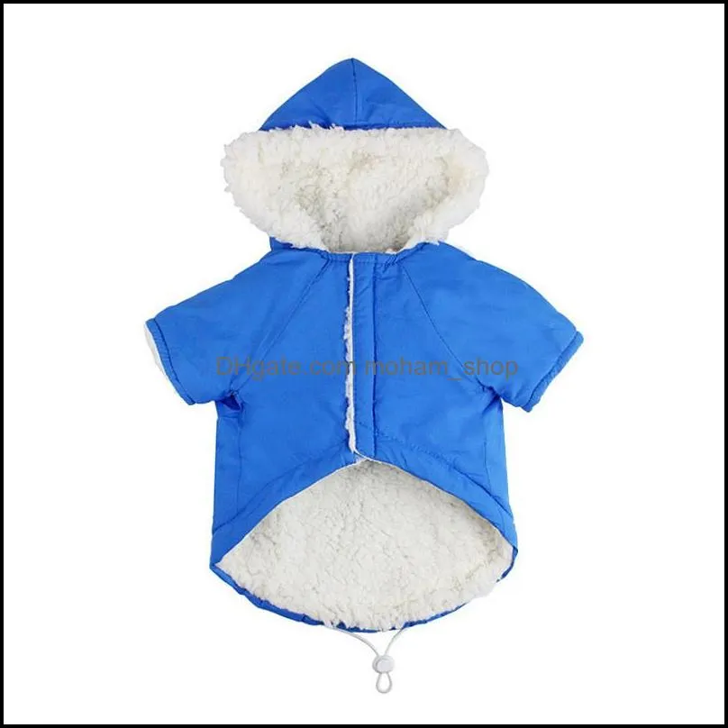 cats dogs winter warm jacket small medium dog chihuahua hooded sweater pets plus plush hoodie clothing