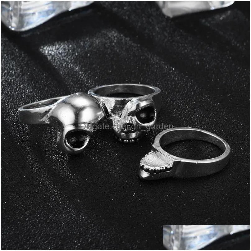 cluster rings punk skull men ring hip hop wedding for women male jewelry