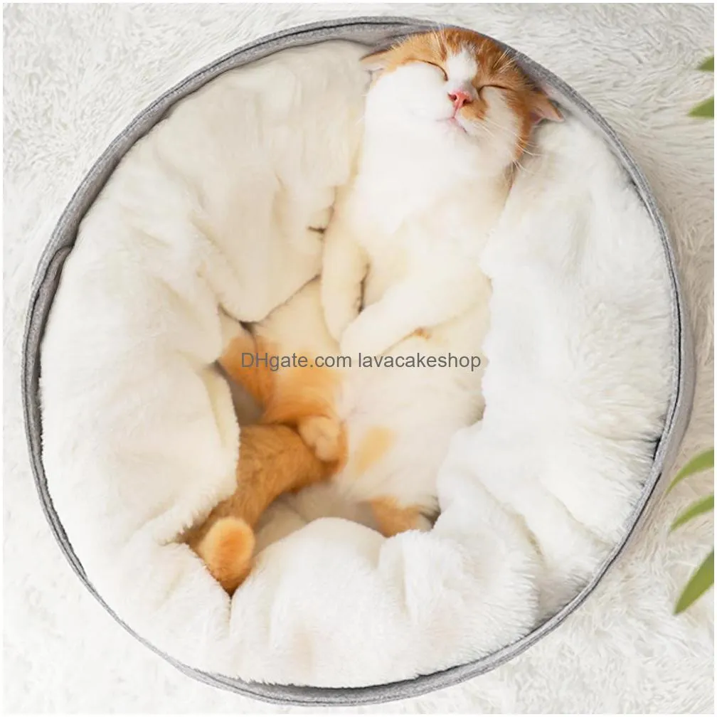 hoopet cat bed cat house pet dog house for cat bench for cats cotton pets products puppy soft comfortable winter house t200101