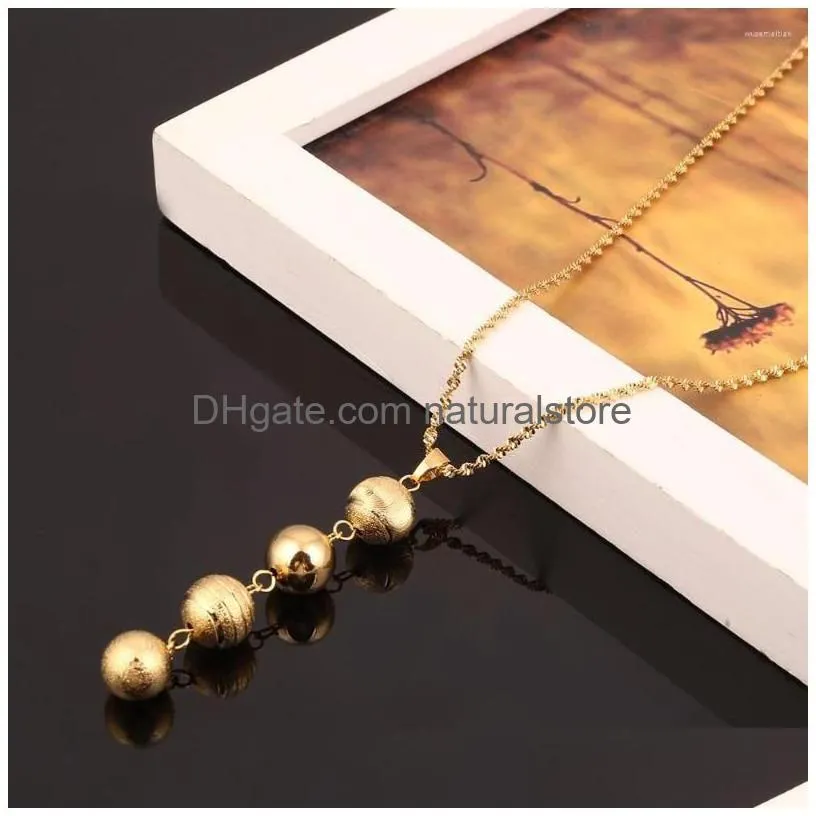 pendant necklaces bead necklace jewelry ball for women gold color africa arab middle east ethiopian