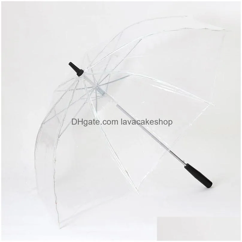 led light transparent for environmental gift shining glowing umbrellas party activity props long handle umbrellas t200117