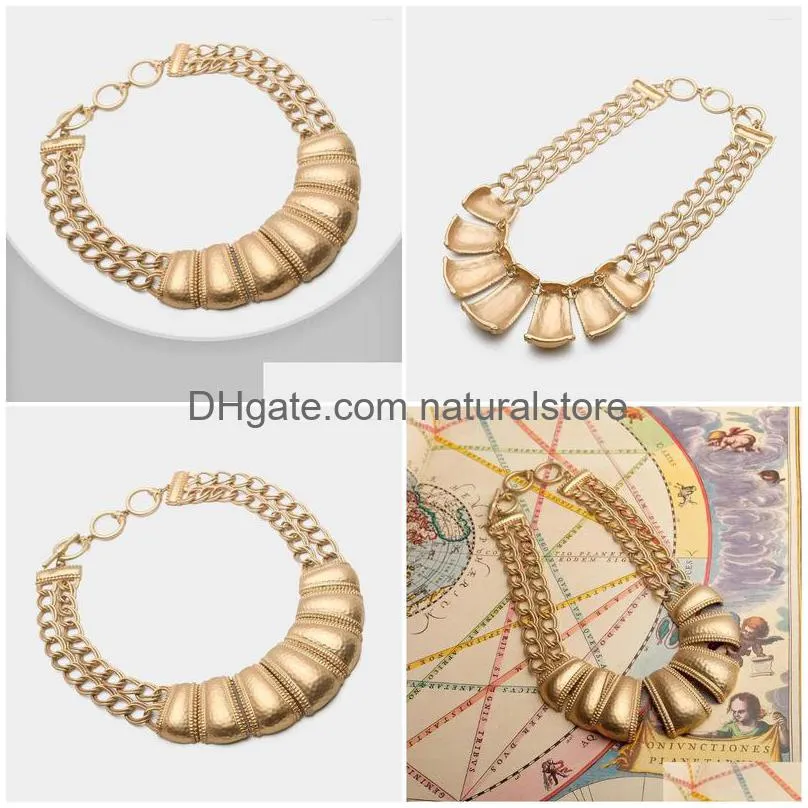 pendant necklaces amorita boutique metal choker necklace vintage gold color chunky chain for lady show party accessories