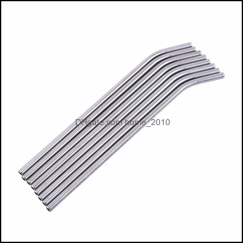 stainless steel straw bent and straight straw drinking straws metal straw party wedding bar drinking tools