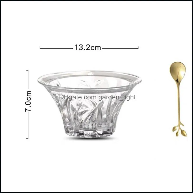 nordic glass birds nest bowl with lid creative transparent dessert fruit household heat resistant salad dishes tableware bowls