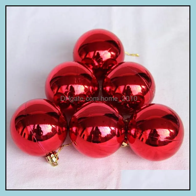 6pcs 4cm/6cm christmas tree decoration ball ornaments festival holiday party decor 2022 years eve ornament