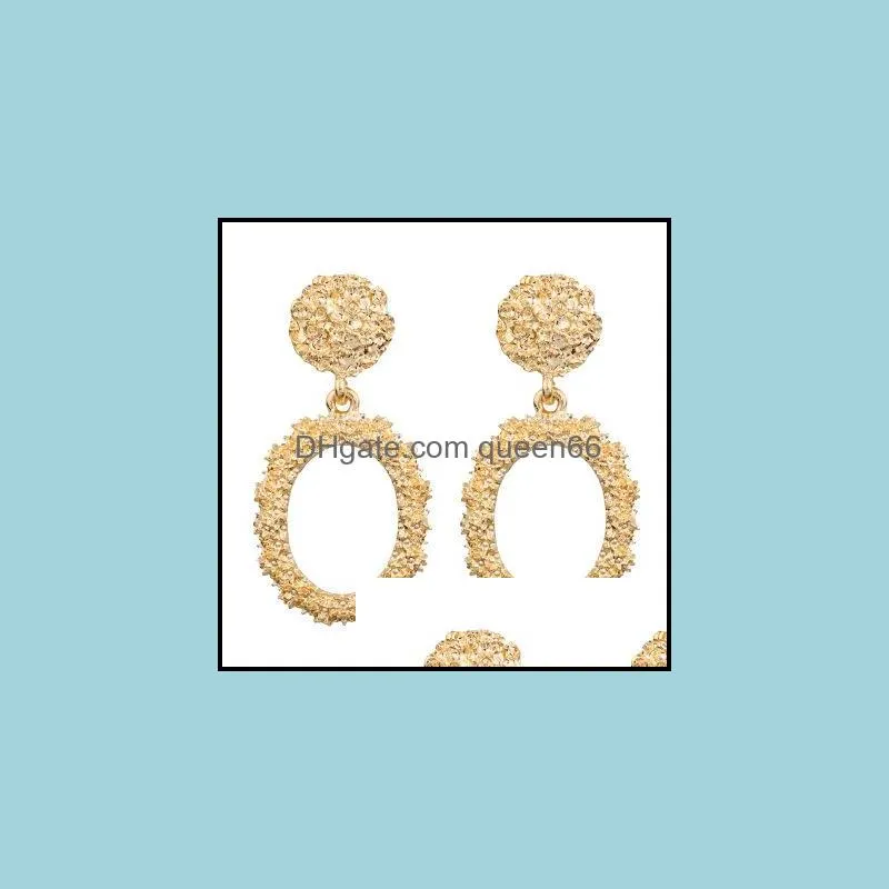 vintage drop dangle earrings for women girls rose gold color big geometric earring fashion jewelry dhs o134fz