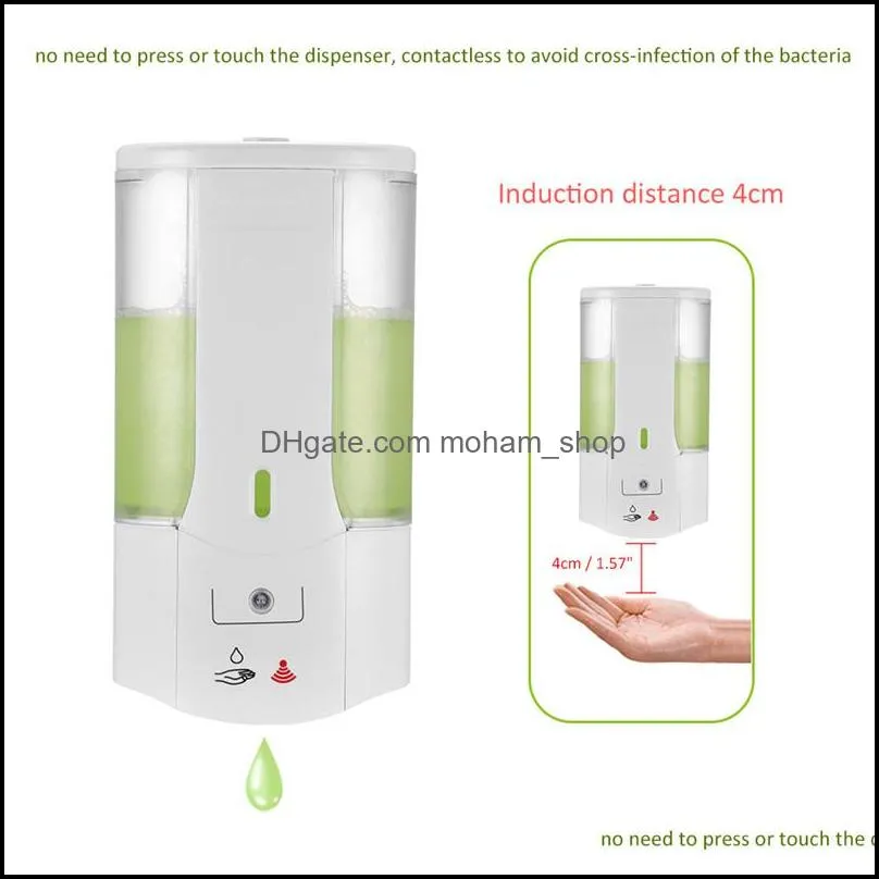 400ml automatic soap dispenser touchless sensor hand sanitizer shampoo detergent dispenser wall mounted hand wash dispensers