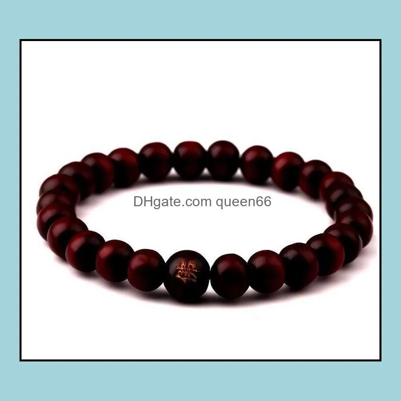  beaded jewelry men black brown wood bead bracelets sandalwood buddhism buddha meditation men hip hop