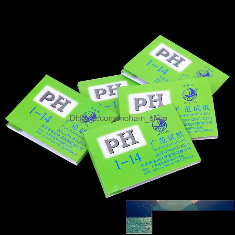 1set is 80 strips professional 114 ph litmus paper ph test strips water cosmetics soil acidity test strips with control card