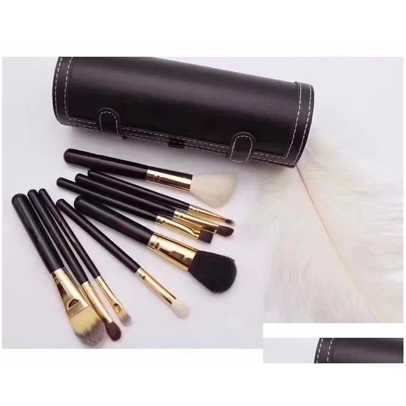 brand 9 pcs makeup brushes set kit travel beauty professional wood handle foundation lips cosmetics brush