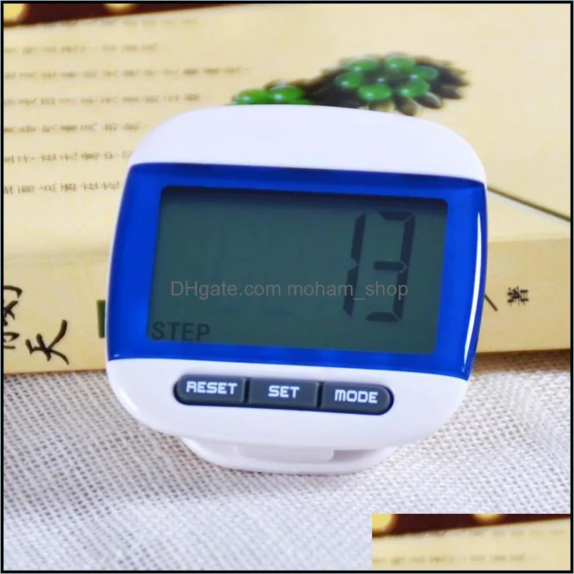 lcd pedometer walking clip on portable step counter steps and miles calories men women kids sports running rra10396
