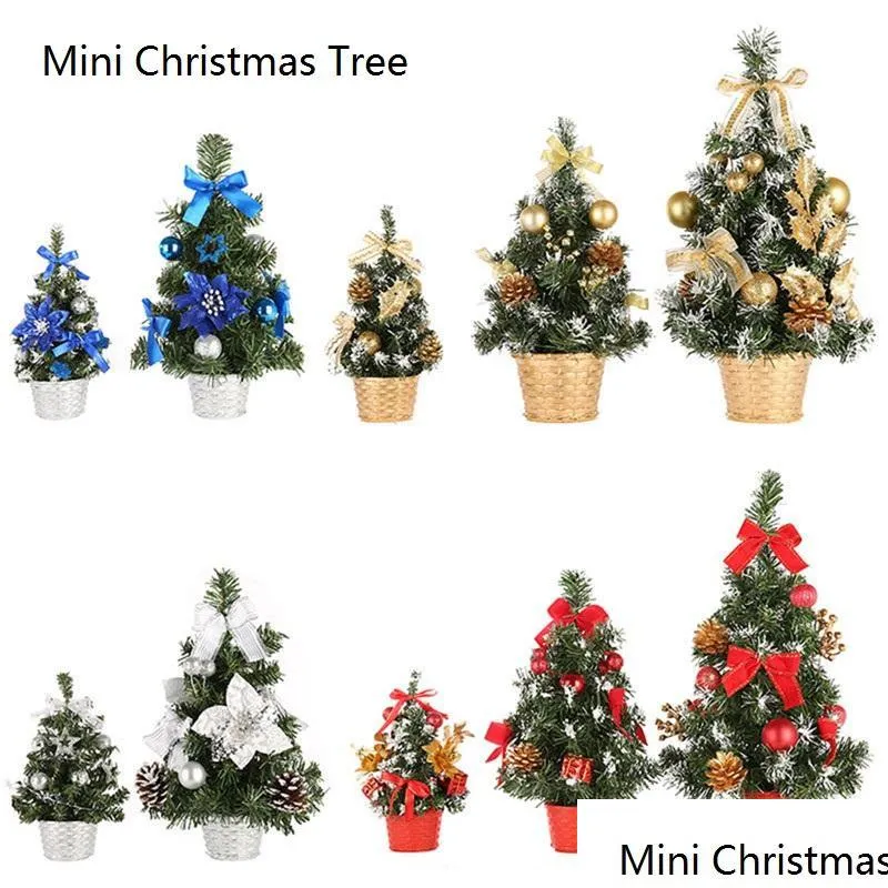 mini christmas tree xmas small pine tree year home office table desk ornaments artificial christmas tree