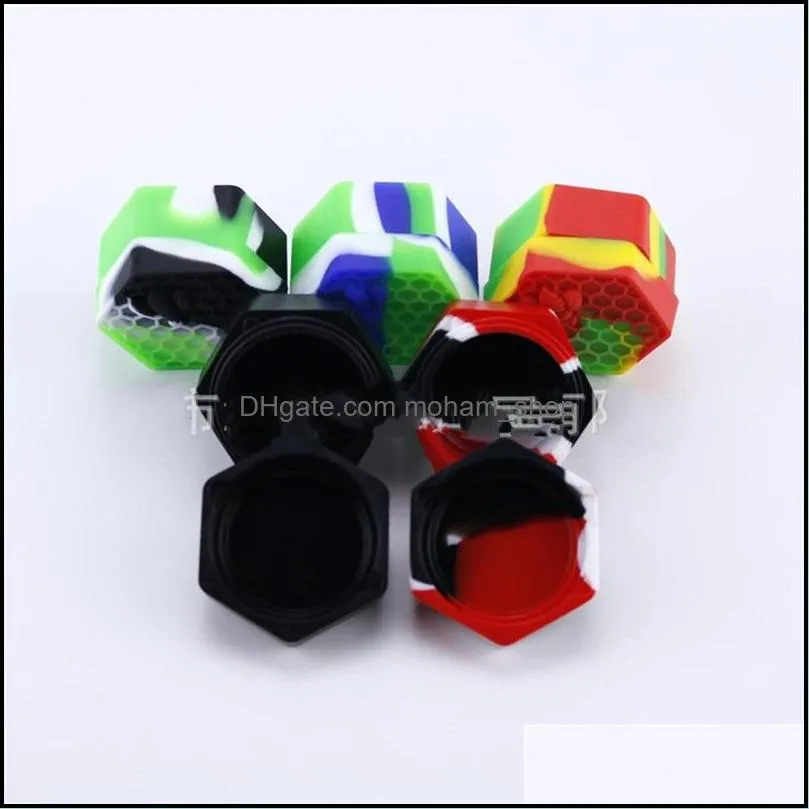 26ml honeybee wax container hexagon hive strange box silicone portable cosmetic boxes 3 5xz uu