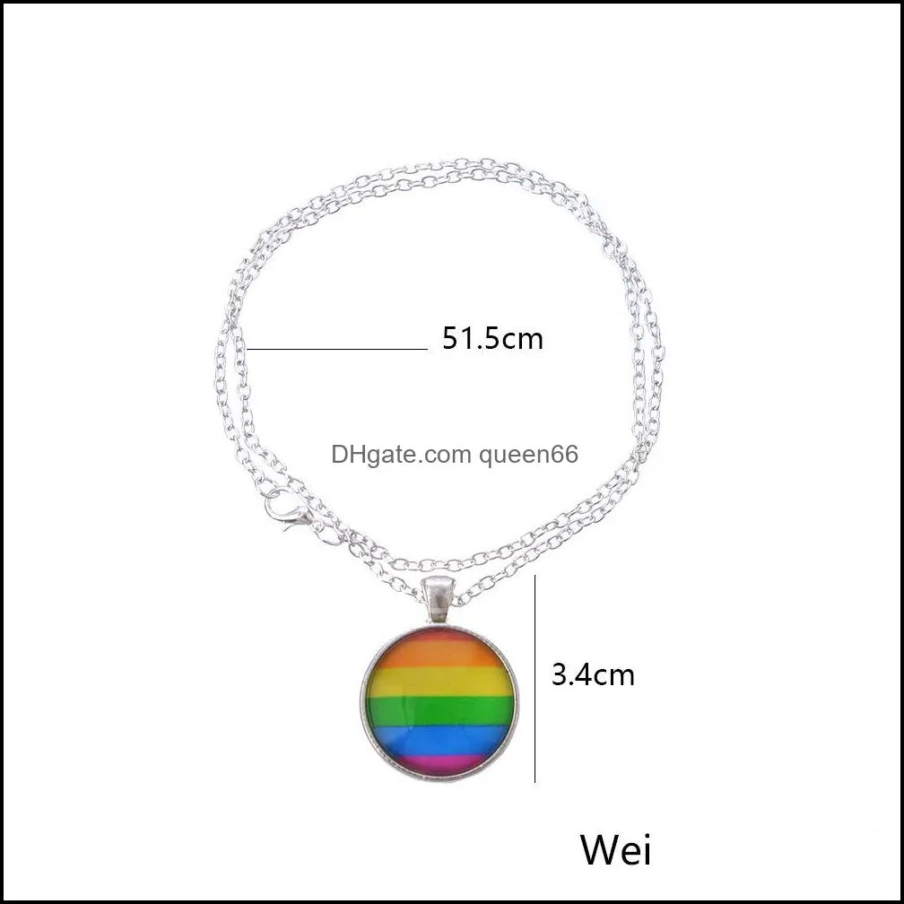 men women gay pride choker necklace rainbow flag lesbian lgbt love is love pride glass pendants necklaces unique jewelry