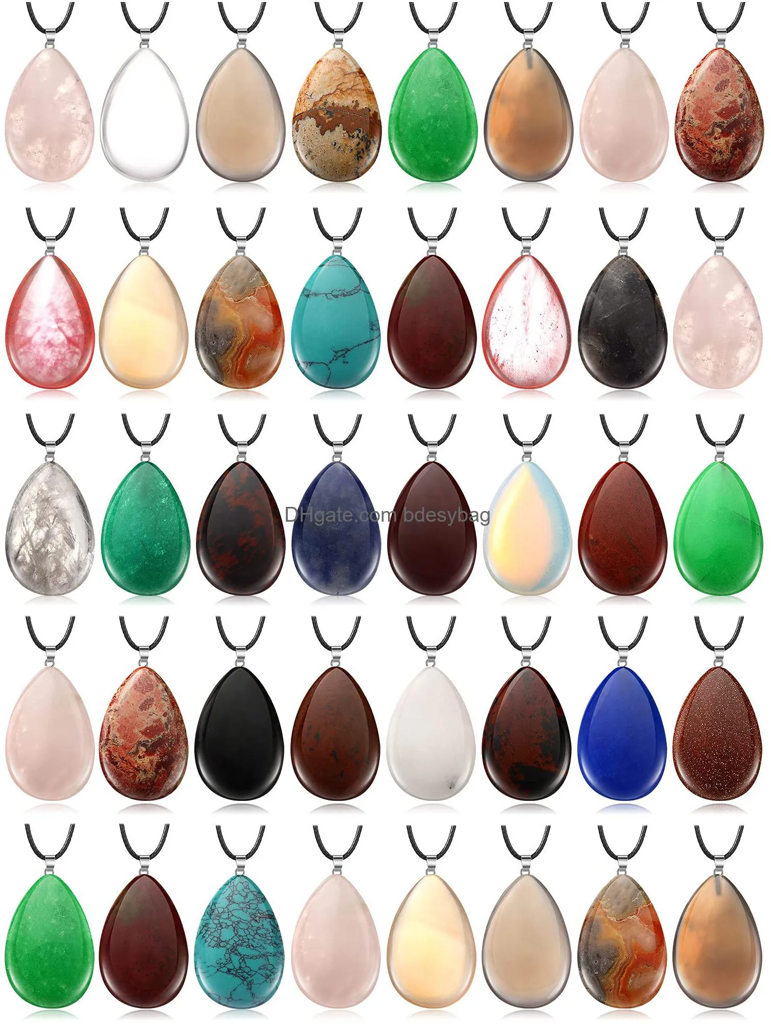 yeyulin bullet shape gemstone pendant hexagonal chakra crystal pointed quartz pendants artificial stone with tree wire wrapped necklace charms jewelry making 