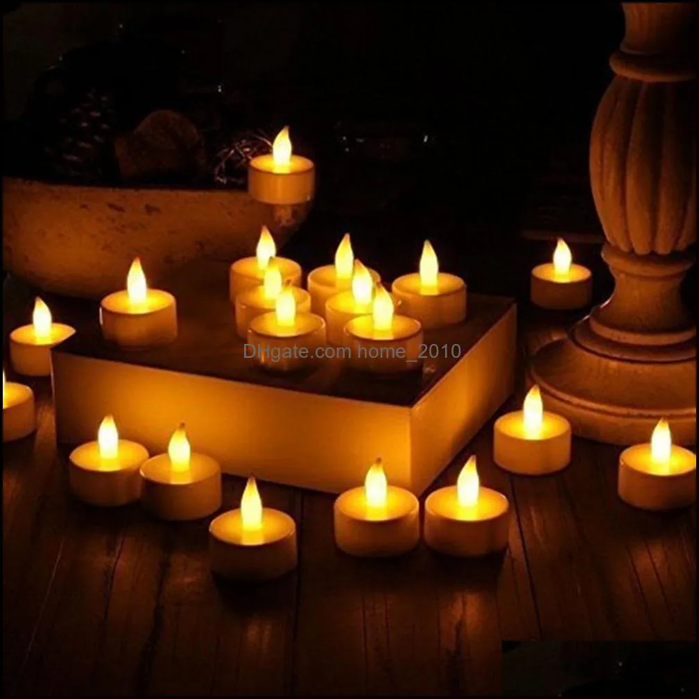  led flameless tealight flicker tea candles light battery operated for wedding birthday party christmas decor 