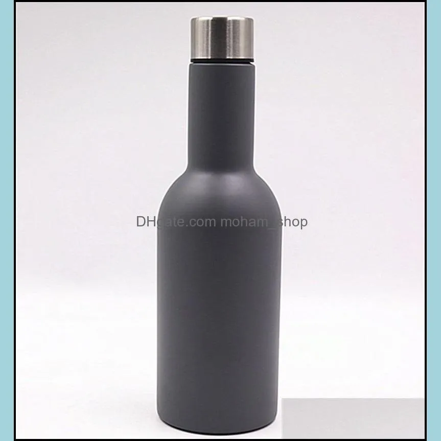 500ml insulation water bottles stainless steel cooler large cover cup double deck travelling vacuum tumbler 23sx e1