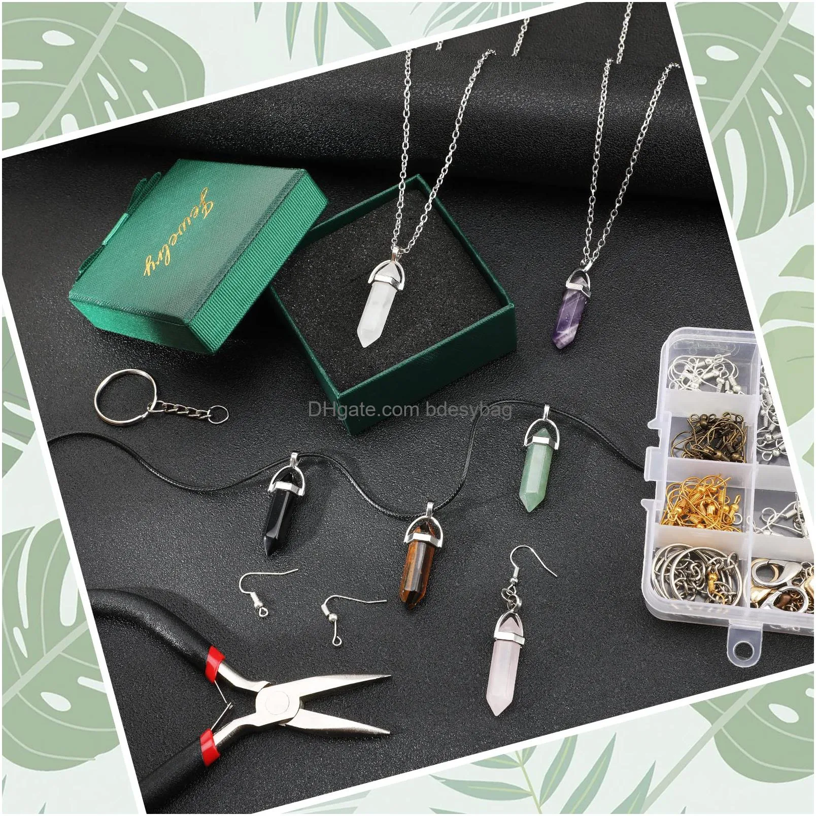 hexagonal crystal pendants bullet shape quartz pendants pointed gemstone pendants crystal charms quartz crystal jewelry necklace charms diy stones jewelry making charms