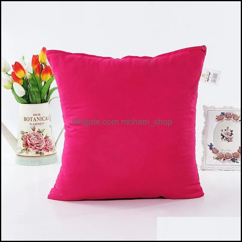 home sofa throw pillowcase pure color 45 x 45cm polyester cushion cover blank christmas decor gift 