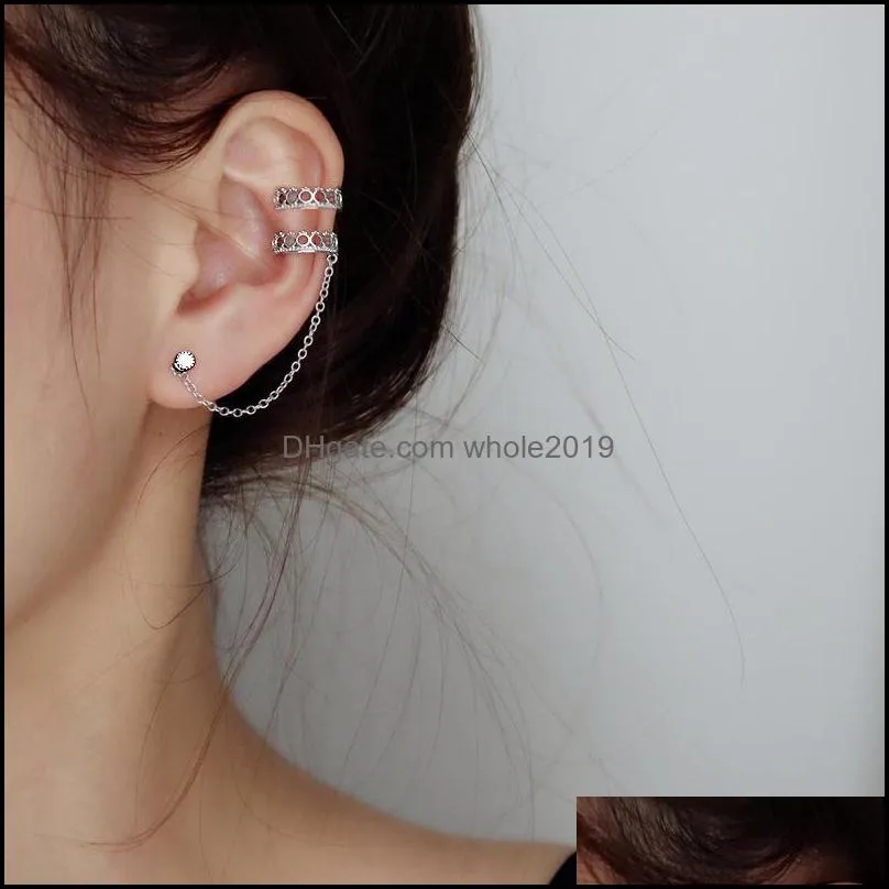 clipon screw back 1pcs punk vintage geometric ear cuff non pierced clip earrings for women trendy bone fashion jewelry giftsclipon