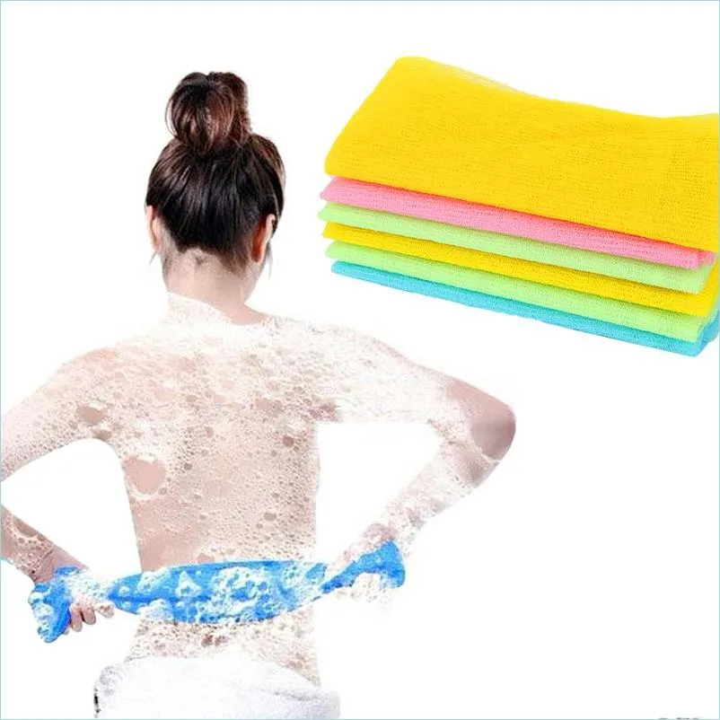 nylon mesh bath shower towel body washing clean exfoliate puff scrubbing towel cloth scrubber soap bubble for the bath