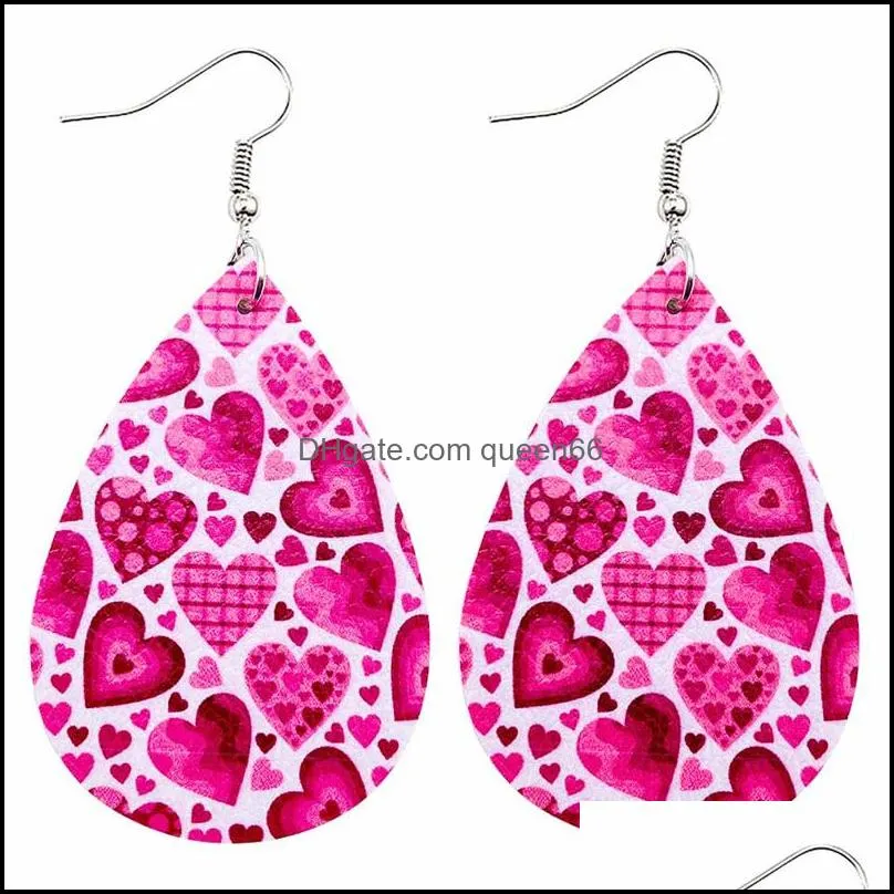 lightweight leather earring teardrop dangle earrings for women girls charm jewelry fashion accessories valentines day gift
