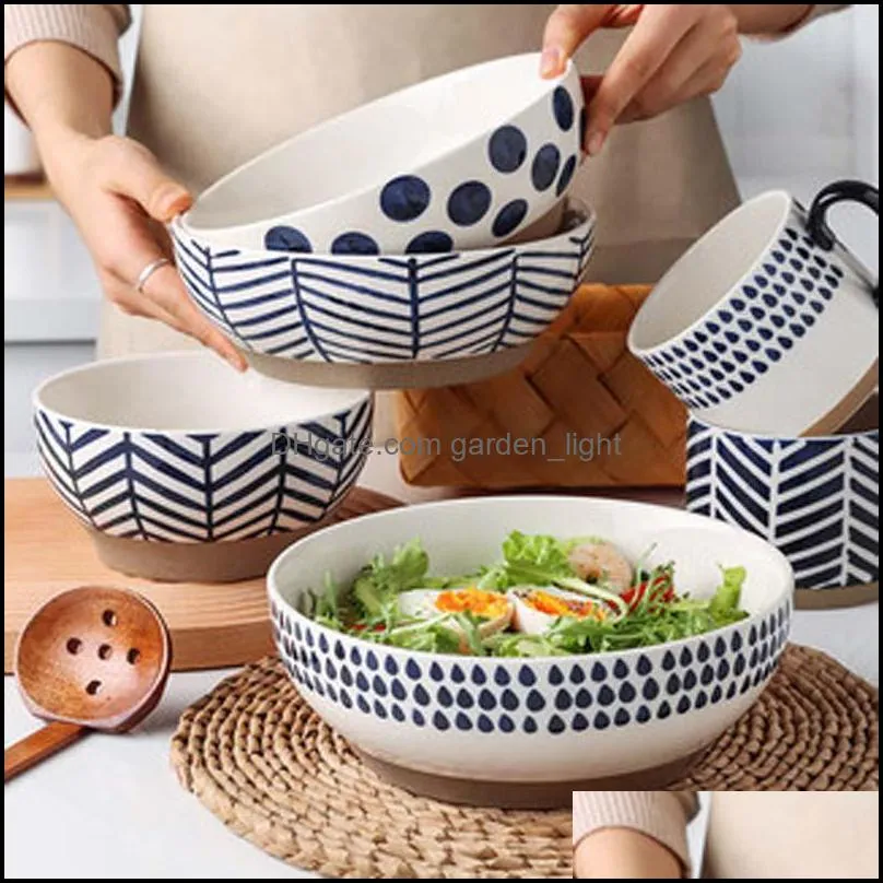 japanese style stoare noodle bowl home large salad creative ceramic soup bowls