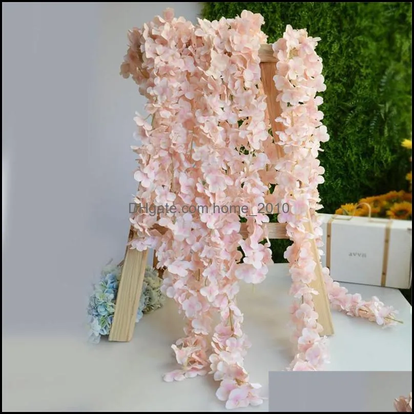 wisteria flower vine 33cm home garden wall hanging diy rattan for el holiday wedding party decoration