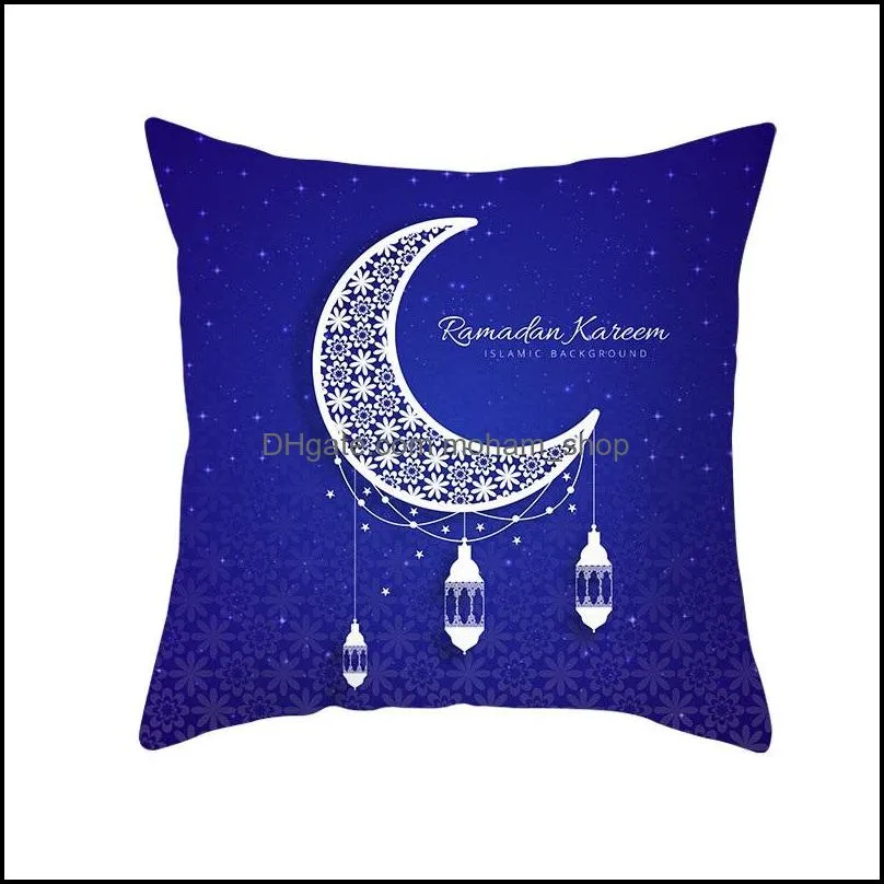 18 muslim islamic eid mubarak cushion cover ramadan pattern decorations pillow case mosque decorative pillow cover 45x45cm