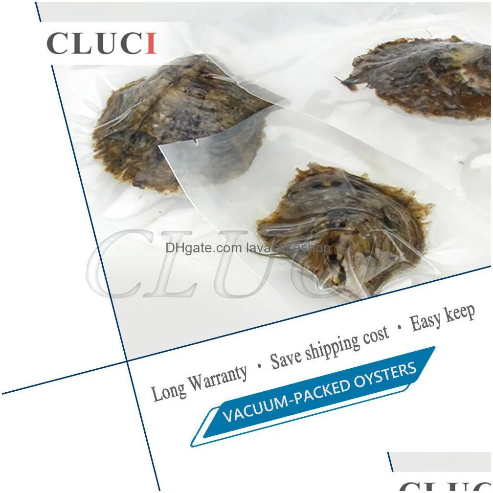 cluci 4pcs 78mm round saltwater in quality vacuum packed cultured akoya pearl oysters t200507